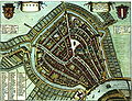 Old map of Gouda by Blaeu in 1652