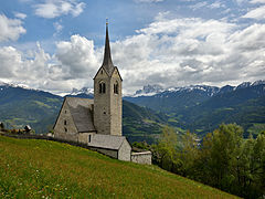 Saint Andrew church in Feldthurns