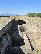 Mur d'enceinte à fossé du site étrusque d'« Alalia ».