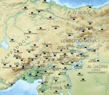 Carte des positions byzantino-arabes en Anatolie.