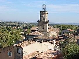 A general view of the village of Eyguières