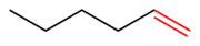 Hex-1-ene has a terminal double bond