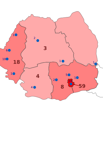 Romania's champion regions and cities