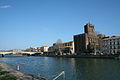 Agde - El riu i la Catedral de Saint-Étienne d'Agde.