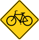 U.S. bicycles ahead sign.