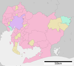 ジブリパークの位置（愛知県内）