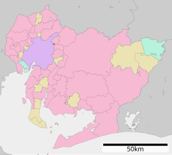 下衣文町の位置（愛知県内）