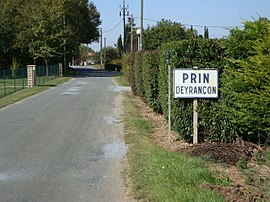 The road into Prin-Deyrançon