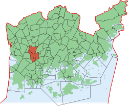 Position of Pasila within Helsinki