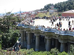 Vista exterior del mirador, damunt la Sala de les Cent Columnes