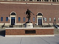 Statue of Red Grange outside Memorial Stadium