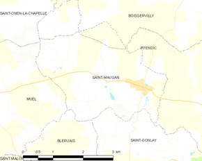 Poziția localității Saint-Maugan