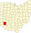 State map highlighting Warren County