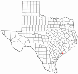 Location of Palacios, Texas