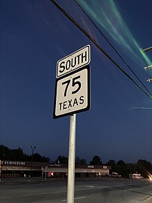 A SH 75 South shield seen in Willis, Texas