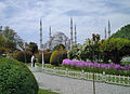 Vanaf Sultanahmet-plein naby die Aya Sophia.