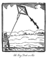 Image 17Woodcut print of a kite from John Bate's 1635 book The Mysteryes of Nature and Art (from History of aviation)