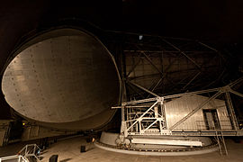 L'antenne PB1 à l'intérieur du radôme.