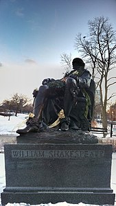 A Statue of William Shakespeare in Lincoln Park