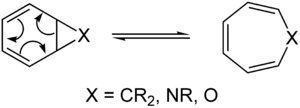 Example of a pericycle reaction: the norcaradiene–cyclohexatriene rearrangement