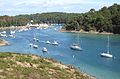 La ria du Belon, vue vers l'amont depuis la pointe de Questélan.