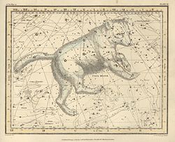 De Grote Beer in de Celestial Atlas van Alexander Jamieson (1822).