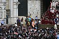 The horses come into the Piazza del Campo for a grand entrance.