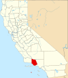 State map highlighting Ventura County