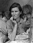 Florence Thompson/"Migrant Mother", February/March 1936. Dorothea Lange, public domain