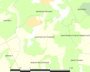 Poziția localității Courtrizy-et-Fussigny