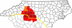 Area metropolitana di Charlotte - Localizzazione