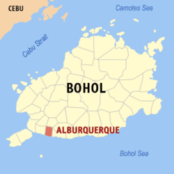 Peta Bohol dengan Alburquerque dipaparkan