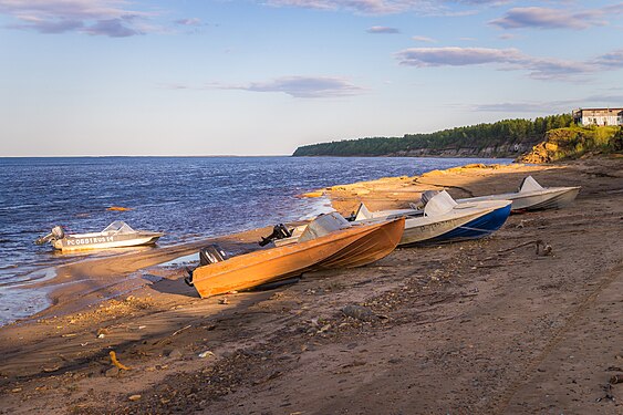 Sand bank of the Lena River.