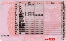 Belgium driver’s license 2019 (verso)