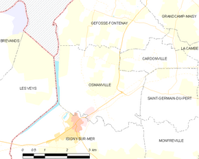 Poziția localității Osmanville