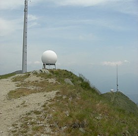 Radar météo du mont Lema.