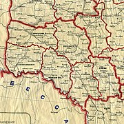 Карта Проскурівської округи у складі Подільської губернії, 1923