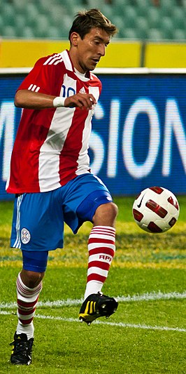 Benítez in 2010 als speler van Paraguay