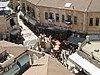 The market area of the Muristan, Suq Aftimos, with the Muristan fountain at its center