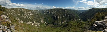 Tarn Gorge, Lozère, south of France, seen from the point sublime