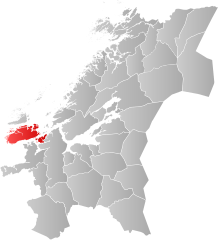 Lage der Kommune in der Provinz Trøndelag