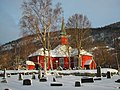 Dolstad Church combines octagonal and cruciform floorplan