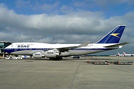 Une livrée Retro portée de 1964 à 1974 sur un Boeing 747 de British Airways à l'occasion des 50 ans depuis le premier vol d'un 747.