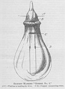 Goebel No. 5. This lamp was exhibited in Göbel's shop on April 29, 1882