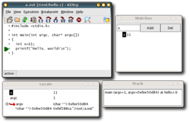 Скриншот программы KDbg