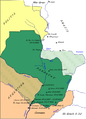 En vert, territoires perdus par le Paraguay