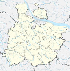 Mapa konturowa powiatu włocławskiego, w centrum znajduje się punkt z opisem „Wola Nakonowska”