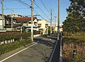 丁字路の例（1）と同じ場所を、別の方向から