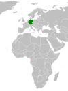 Lage von Deutschland und Äquatorial-Guinea