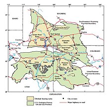 Plan géologique de la Formation de la Green River.